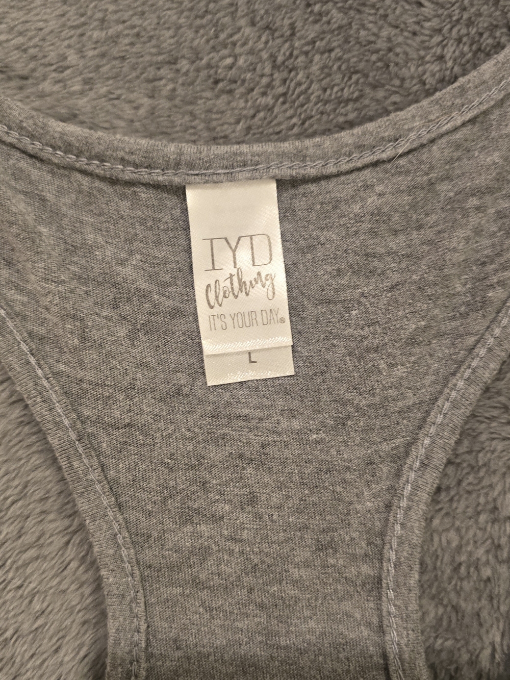 JoyLab Gray Racerback Tank with Watermelon Graphic - Picture 3 of 4